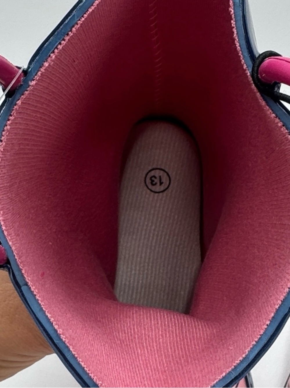 Girls Floral Bunny Rain Boots - Pink & Navy - Picture 5 of 9